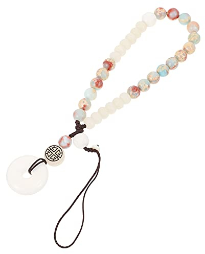 UKCOCO Perlen Telefon Lanyard Anhänger Handgelenk Strap Anti- Verloren Handy Kette Glück Phone Strap Dekorative Hängen Charme Seil für Rucksack Kamera Schlüssel