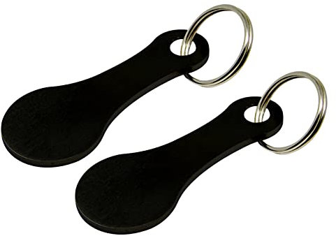 ulafbwur Einkaufswagenlöser 2 Stück Einkaufswagenschlüssel, abnehmbar, rostfrei, Edelstahl, Einkaufswagenlöser für den täglichen Gebrauch, Einkaufswagenmarken, Trolley-Münze