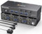 USB 3.0 HDMI KVM Switch 3 PC 2 Monitore 4K@60Hz 2K@144Hz, Simulation EDID, MLEEDA 3 PC 2 Monitor Switch mit 4 USB 3.0 Ports für Tastatur Maus, Kabelfernbedienung und Kabel Inbegriffen