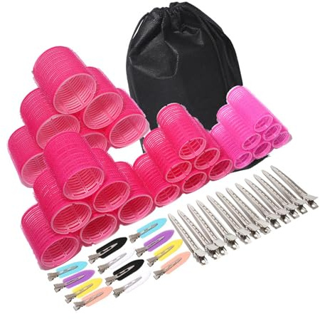Set di 6 bigodini con clip in metallo per capelli lunghi e corti, per salone di parrucchiere ed eventi formali per acconciature rapide