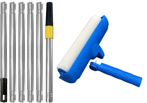 Rullo di vernice professionale con copertura Design non gocciolamento Compatibilità filettatura universale per la ristrutturazione della parete del soffitto Spazzola a rullo per pittura a soffitto