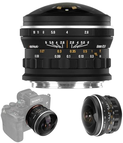 AstrHori Objectif fisheye circulaire 6 mm F2.8 plein format - Objectif d'appareil photo ultra grand angle avec grande ouverture pour l'astrophotographie de paysage (L)