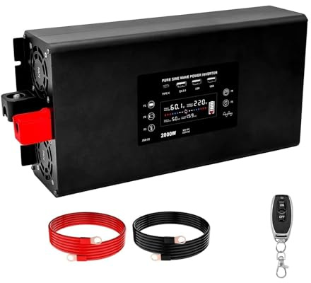 Tysklands Lager Ren Sinus Sinus-växelriktare DC 12V 24V 48V Till AC 220V Kontinuerlig Effekt 2000W Bilväxelriktare Brett AnväNdningsområDe(DC36V)