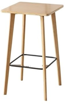 Bartabeller Träköksmatbord Enkelt fyrkantigt fritidsbord med hög topp for pubar for smala utrymmen Bar Bordets Högbord(Natural)