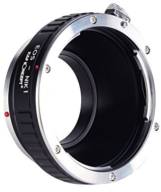 K&F CONCEPT EOS-Nik 1 Objektivanschluss Adapterring Adapterring für Canon EOS Objektive und kompatible Nikon 1 Serie Kameras für V-1, EOS EF, EF-S
