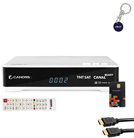 Cahors Pack Récepteur TV Satellite Full HD + Carte d'accès TNTSAT V6 + Câble HDMI
