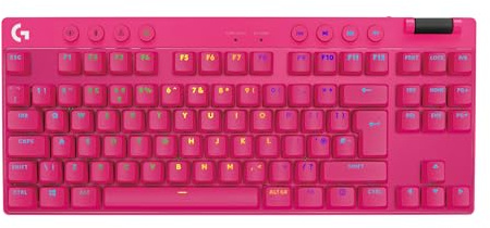 Logitech G PRO X TKL LIGHTSPEED tastiera gaming wireless senza tastierino numerico, Layout Inglese QWERTY, Tattile - Rosa