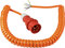 as - Schwabe Cable Espiral de conexión CEE 5 m H07BQ-F 5G2,5 - Enchufe con Toma de Tierra - 400 V / 16 A - Extremo de Cable pelado de 50 mm - IP44 Resistente Polvo y Salpicaduras - Naranja, 70432