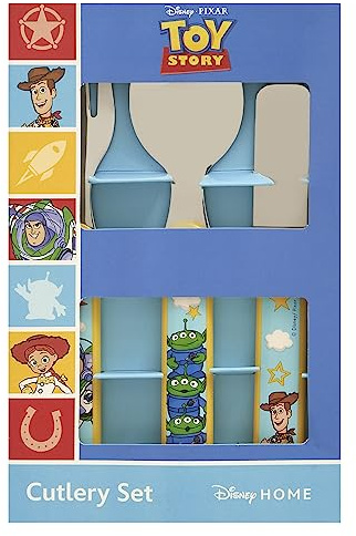 Toy Story Playtime 3 Piece Cutlery Set – Metal, Reusable Children's Knife, Fork & Spoon, Kids-Size, Made from Food-Safe Stainless Steel & ABS Plastic – for 36 Months & Up