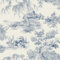 Grandeco Französische Vintage Toile Trees Glatte Tapete, Blau
