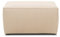DOMO. collection Polserhocker Portland, Hocker, moderner Einzelhocker, Fußhocker, Beistellhocker, 80 x 60 x 43 cm (BxTxH), Cord creme