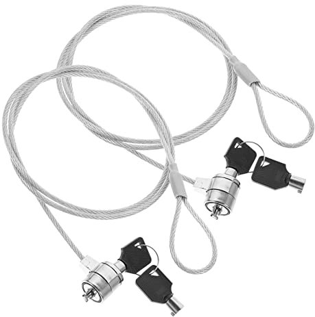 QUMIIRITY 2juegos Candado De Cadena Cerradura De Cable Llave Seguridad para Portátiles Candado De Monitor