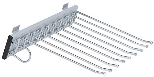 Pull Out Trouser Hanger Pants Rack Clothes Organizer Rack Space Saving Extendable Pants Rack Sliding Tie Holder Length 325/455mm Space Saving (Left Side Mounted 455mm)