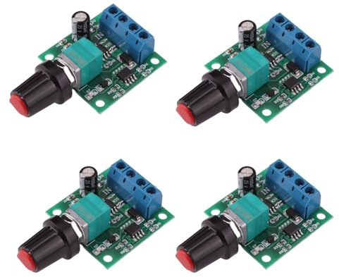 Controlador de velocidad del motor PWM CC, 4 unidades, 1,8 V-12 V, 2 A, 30 W, regulador de velocidad ajustable de bajo voltaje con interruptor de potenciómetro, 1803BK 1803B para motores de corriente