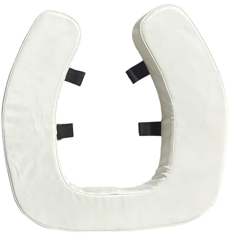 Pitycbo Funda para Asiento de Inodoro Acolchada Gruesa Almohadilla Elevada Universal con Espuma Suave Accesorio Resistente para Baño Adecuada para Adultos May, Blanco
