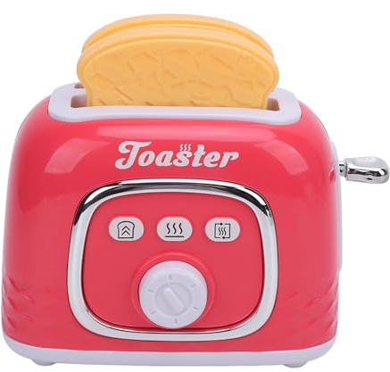 VGEBY Toy Toaster, Simulation Kids Play Kitchen Appliance Bread Maker Toy Accessories For Toddlers Children