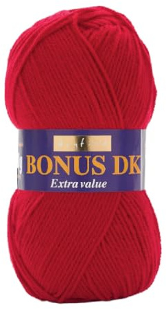 Hayfield Bonus DK Double Knitting Signal Red (977), 100g by Sirdar