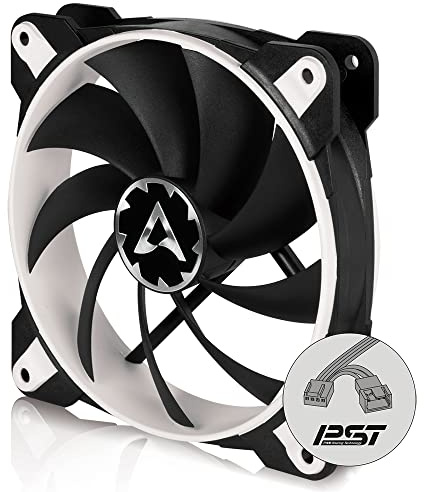 ARCTIC BioniX F120-120 mm Gaming Gehäuse-Lüfter mit PWM PST, Case Fan mit PST-Anschluss (PWM Sharing Technology), Reguliert RPM synchron, 200-1800 U/min. - Weiß
