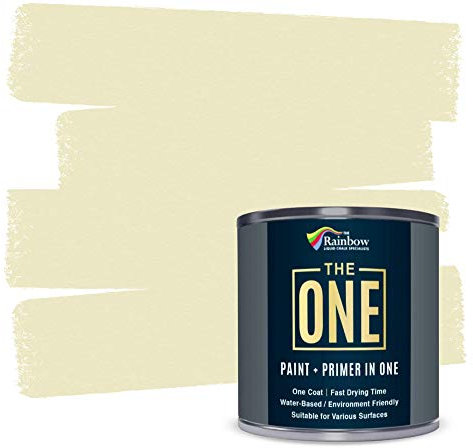 THE ONE All-In-One Paint & Primer - Cream Matte, 2.5 L | Multi-Surface 1 Coat Formula | Easy Indoor & Outdoor Decorating for Home & Garden Walls, Floors & Furniture | Durable, Water-Based & Low VOC