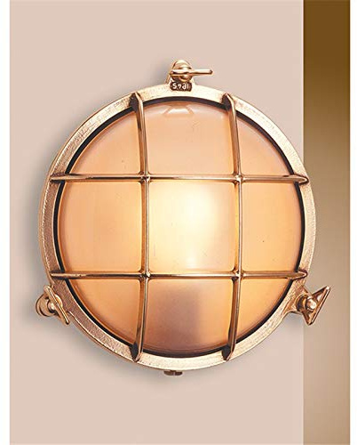 Lámpara de pared de latón brillante tortuga redonda 155 mm