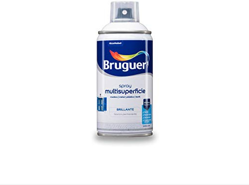Bruguer Acrylic Multisuperficie Esmalte al agua en Spray Brillante Blanco Permanente 300 ml