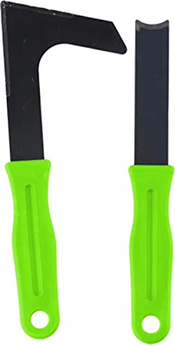 Kinzo 2 Teilige Fugenkratzer Unkraut - Unkrautmesser - Unkrautkratzer Fugenkratzer - Fugenmesser - Mooskratzer - Unkrautmesser Fugenmesser Set - Grün