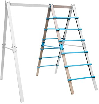 HUDORA Vario Schaukel Ergänzungsmodul Leiter - Outdoor-Leiter zur Erweiterung des Schaukelgerüsts für Kinder & Erwachsene - Spielgerät aus pulverbeschichtetem Stahl mit optionaler Erweiterung