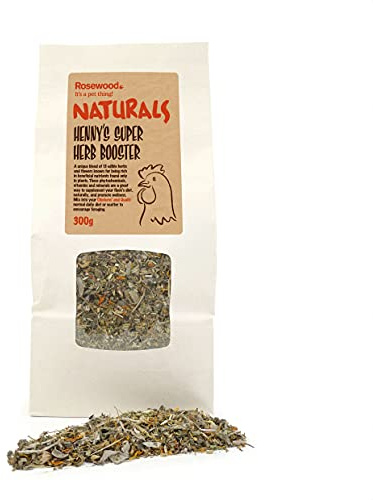 Rosewood Naturals Henny’s Super Herb Booster 300g for Chickens & Quail – Natural Poultry Feed Supplement with Herbs, Supports Digestion, Immunity & Egg Quality, Healthy Hen & Bird Nutrition Boost