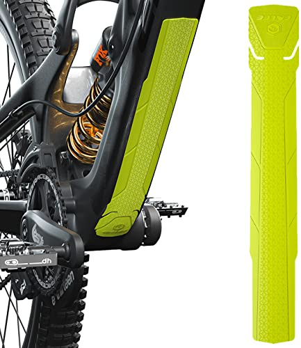 Carkio Protector de marco de bicicleta, 3M MTB, tubo extraíble para bicicleta hacia abajo, cinta adhesiva antiarañazos para la mayoría de marcos de bicicleta (amarillo rombo)