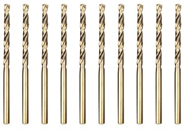 Meccion HSS Cobalt Jobber Drill Bit 10pcs 2.5mm Twist Drill Bit for Drilling Stainless Steel and Metal