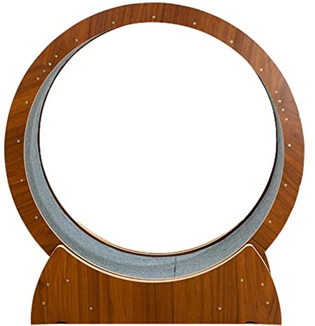 Cat Running Wheel Pariserleksaker Trä - Brun Stor Liten Cat Löpbandshjul/Katt träningshjul, Cat Wheel för inomhus tyst liten Gap (Storlek: S-diameter 80cm(31 1/2))