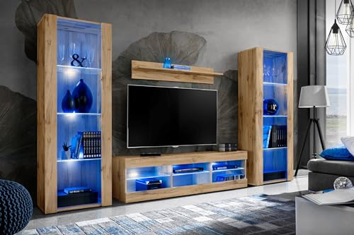 Komodee Juego Muebles Tivoli Grande A1, Wotan Wotan, 290x159x35 cm