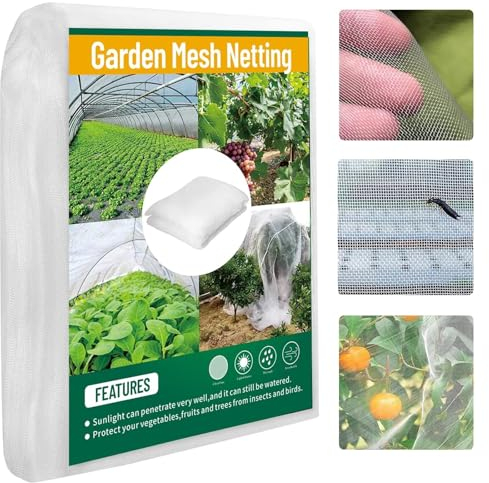 Malla Antipájaros,Malla Anti-pájaros,Red Anti Insectos para Plantas,Malla Fina Anti-Insectos,Malla de Protección para Frutas,Red Protectora para Vegetales,Red Protección de Jardín.