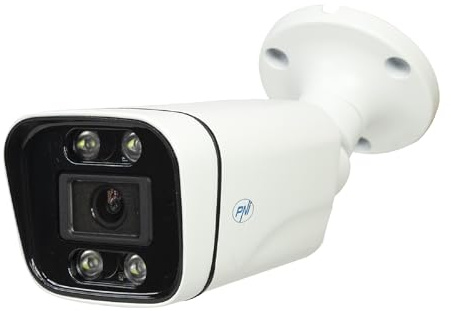 Caméra de vidéosurveillance PNI IP5POE, 5 MP, D-WDR, 4,0 mm, 6 LED, IP66, Blanc