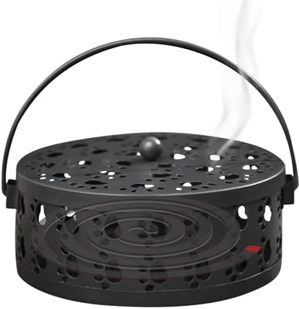Récupérateur de Cendres d'Encens | Porte-Encens Rétro Portable et Arrondi | Plateau Résistant à la Chaleur Design Esthétique pour Maison Spa Yoga Méditation Extérieur