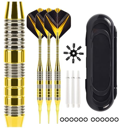 Lonwiner 3 Pièces Flechette Pointe Plastique, Accessoires de fléchettes pour Cible électronique Softdarts pour Cible électronique Fléchettes avec Pointe en Plastique (Jaune coloré)
