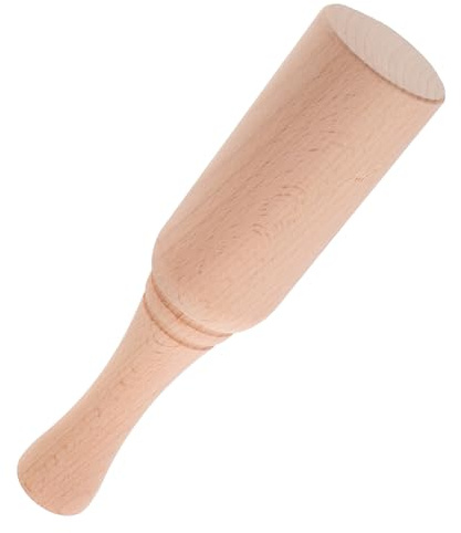Homoyoyo Maillet en Bois Massif de Hêtre, Outil de Travail du Cuir Bois, Marteau Compact Multifonction pour Menuiserie et Sculpture, Finition Lisse, Outil à Main pour Bricolage et Camping