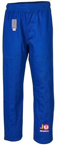 Ju-Sports Judohose 160 Brasilia Blau I Massive Judohose mit Gummubund & zusätzlicher Schnürung I 100% Baumwolle I Auch für Sportarten wie Karate & MMA UVM.