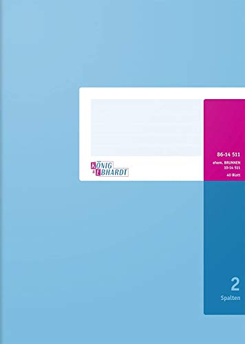 König & Ebhardt König und Ebhardt König & Ebhardt 8614511 Geschäftsbuch / Spaltenbuch (A4, mit festem Kopf, 80g/m²)