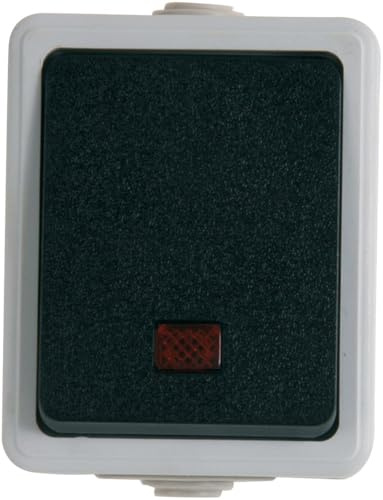 UNITEC Kontrollausschalter Aufputz FR, grau/dunkelgrau