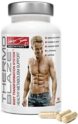 Adrian James Nutrition - Thermoblaze Fat Burners for Men & Women, Weight Loss Diet Pills & Appetite Suppressants, 90 Capsules
