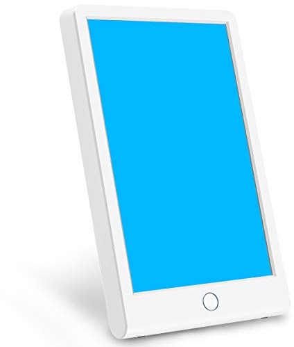 SMY Lampada per terapia della luce, luce blu, luce blu e luce blu regolabile, tablet One Touch con timer, 100% senza raggi UV
