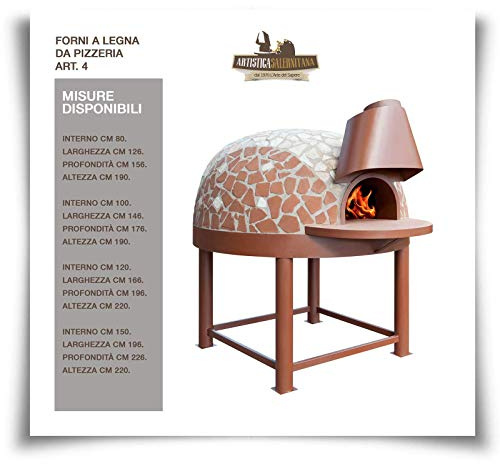 Horno de leña/gas napolitano de Pizzería profesional (120 cm de diámetro)