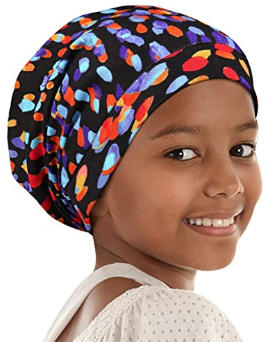 Alnorm Bonnet de Nuit pour Filles Bonnet de Nuit Bonnet Jumbo XL pour Tresses, Torsades, Locs et Boucles Bonnet Ajustable