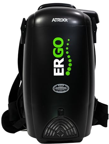 Atrix Ergo Backpack Canister Vacuum, Portable Cleaner with Attachments for Professional and Residential Use, VACBP10 Premium Bundle