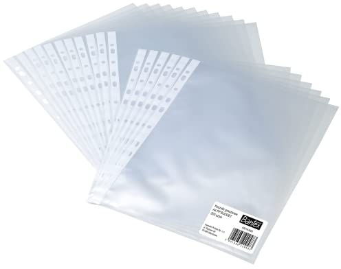 BANTEX Budget Schutzumschlag für Dokumente A4, Transparente Dokumentenhülle, Erbsenmuster, Folienhüllen, Prospekthülle 35 µ, Dokumentenumschlag, Aufbewahrung von Dokumenten, Sichthülle, 200 Stück