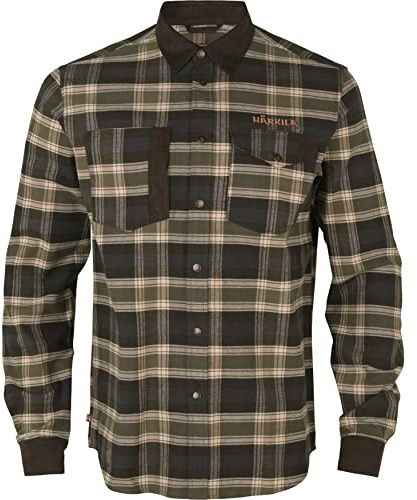 Härkila | Chemise Aivak L/S | Vêtements & Équipement de Chasse pour Professionnels | Design Scandinave Haut de Gamme Durable | Olive, XXL