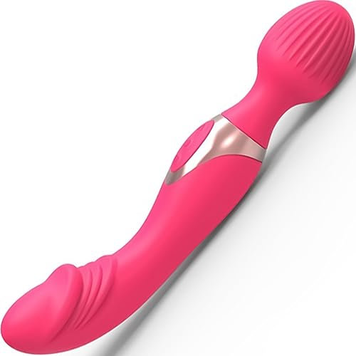 Vibration für Frauen Leise Länge 22 cm ⌀4cm USB mit 10 Stufen Massagestab für Frauen Sex Rosa Vibrator für Frauen Silikon stark Dildo Vibrator Druckwellenvibrator für Frauen Vibratoren Frauen D41