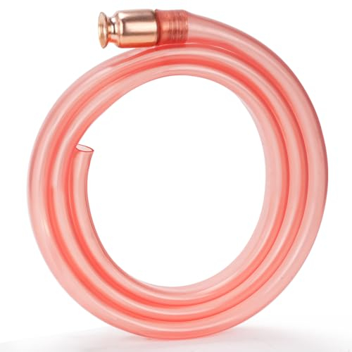 Drado Pompa a Sifone, Lunghezza 2 Metri, 3/4 Pollici Pompa Travaso Benzina,Tubo Travaso Carburante per Gas/gasolino/Acqua(Arancia)