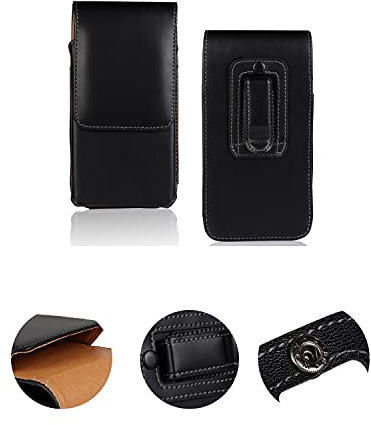 K-S-Trade Qualitativ & Innovativ Holster Gürteltasche Handy Hülle Schutzhülle Für Realme C51 Handyhülle Leder Schwarz, 1x